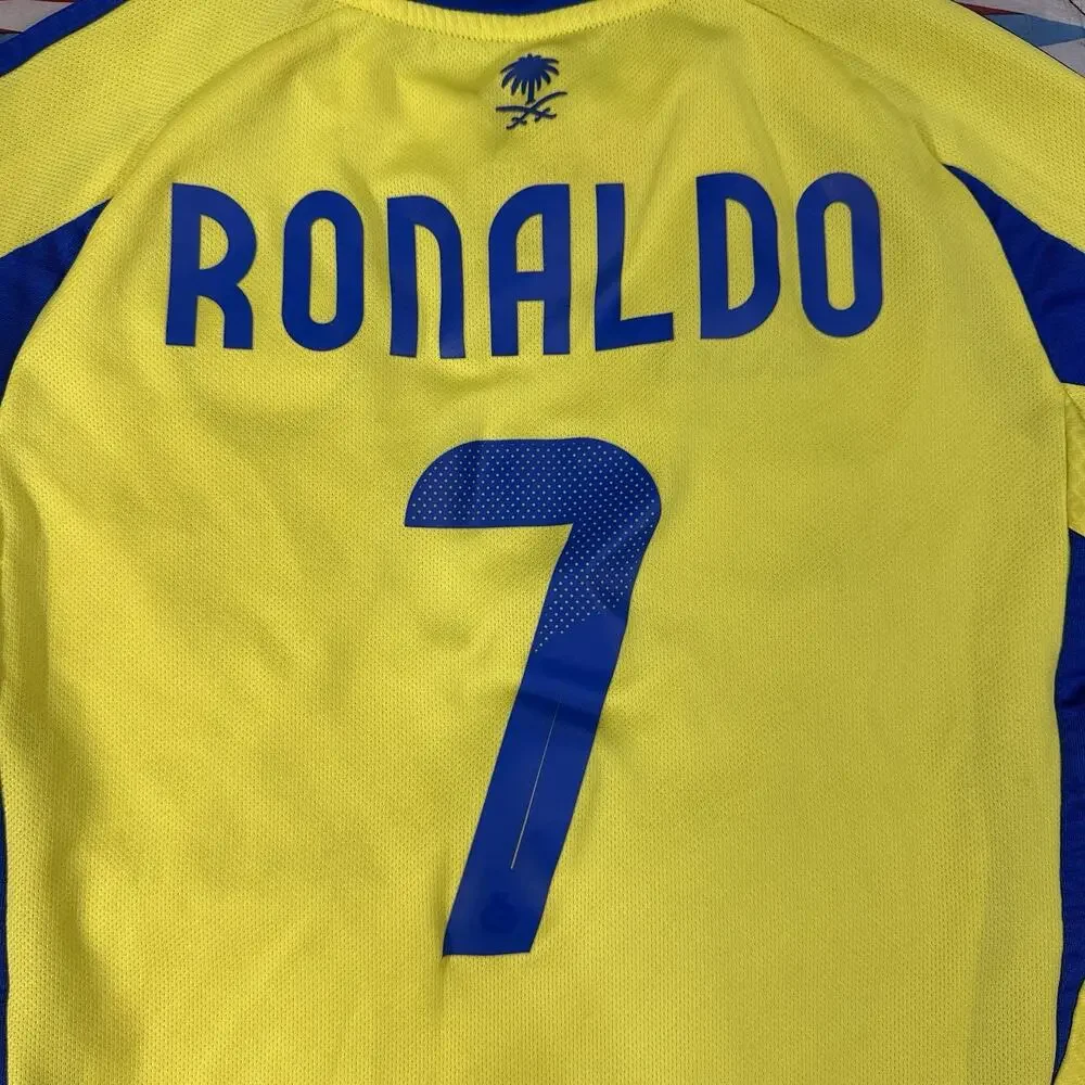Adidas Jersey Youth Size 9-10Y Yellow Ronaldo #7 Al-Nassr FC 24/25 Home Soccer